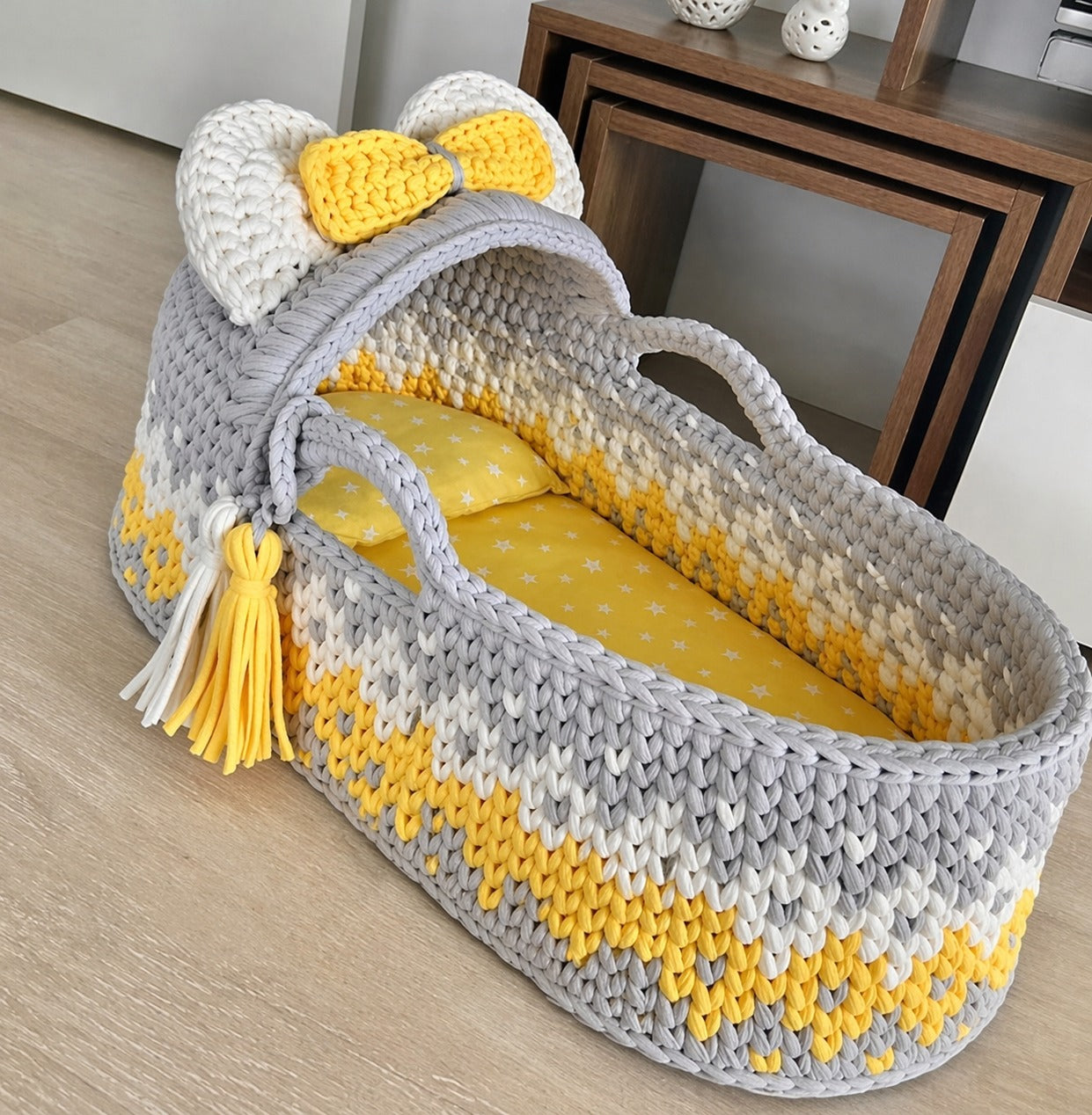 Couffin bébé tressé