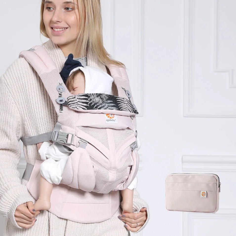 Porte-bébé-BreathBabyBag-Rose-Maille-multifonction
