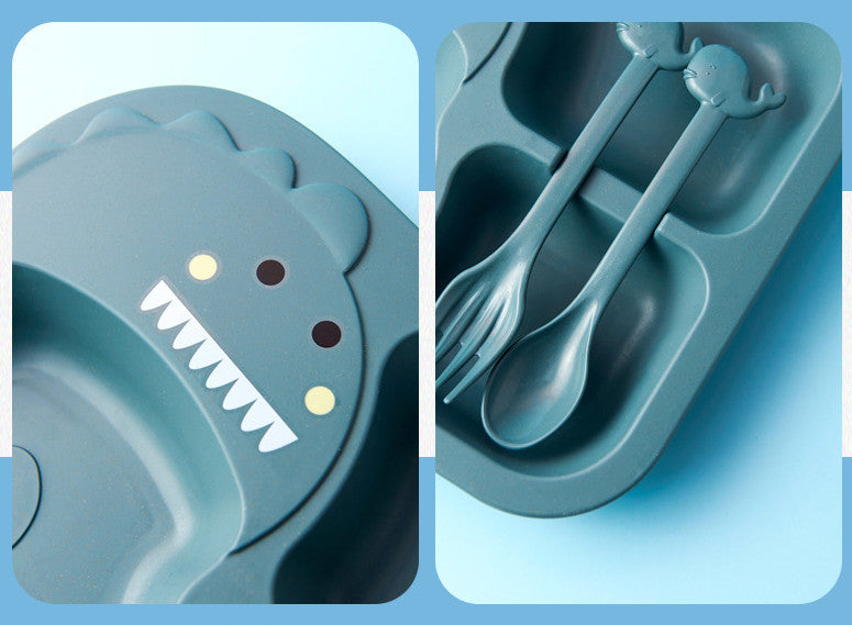 Set de vaisselle bébé dinosaure cartoon