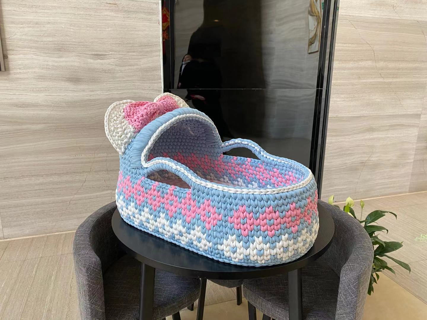 Couffin bébé tressé