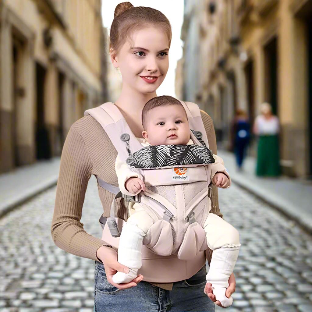 Porte-bebe-BreathBabyBag-Rose-Maille-confort
