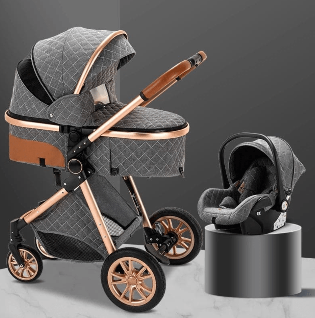 Poussette-3-en-1-Bébé-Queen-gris