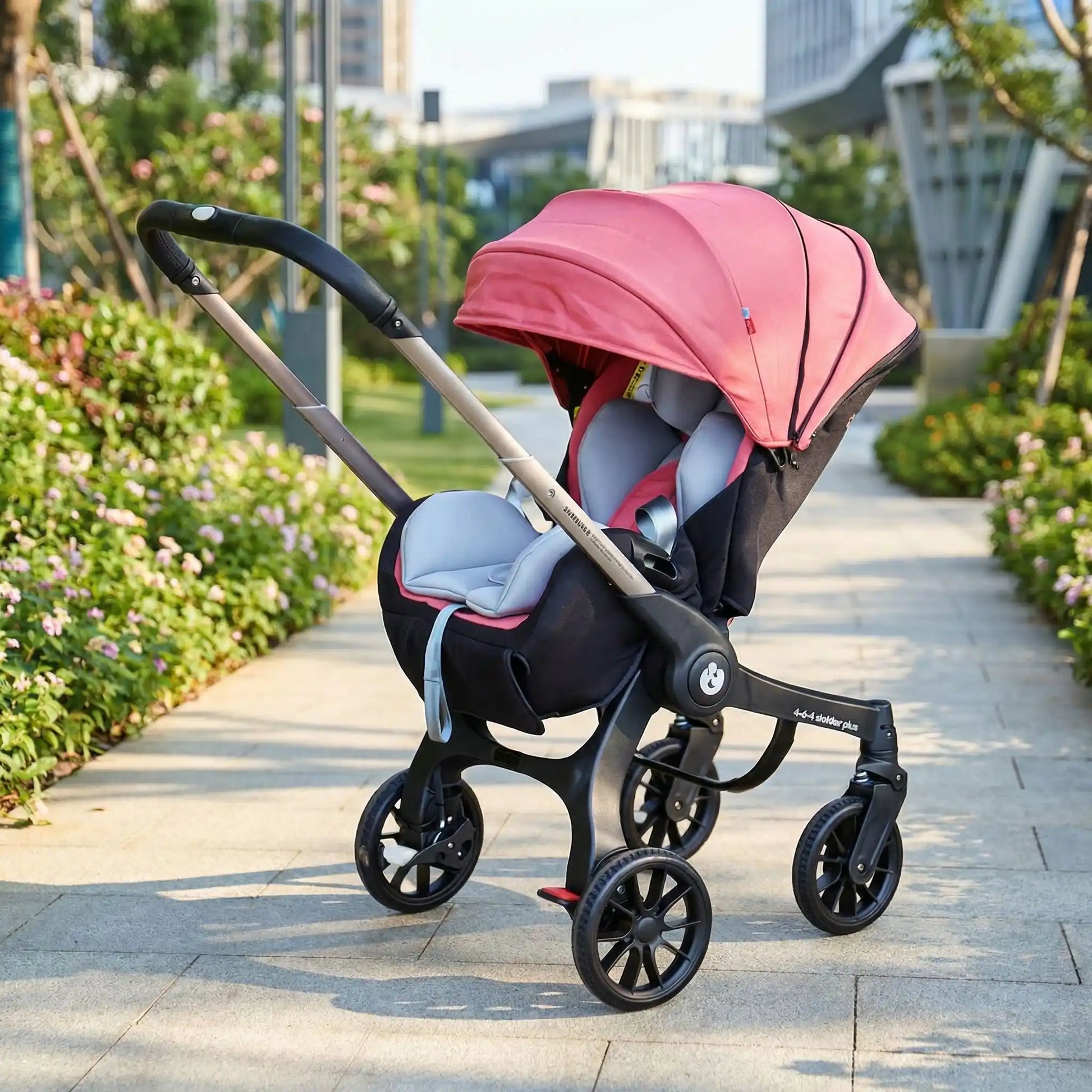 Poussette 2 en 1 | evolutive Ultra Legere rose