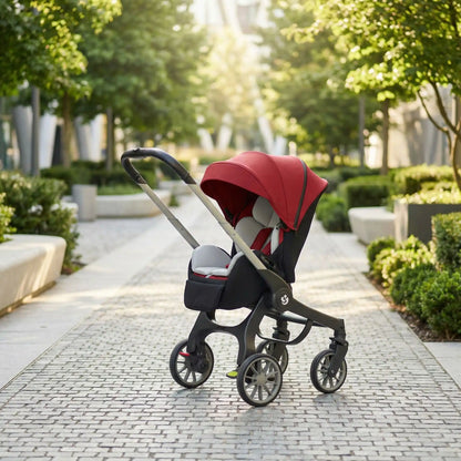Poussette 2 en 1 | evolutive Ultra Legere rouge