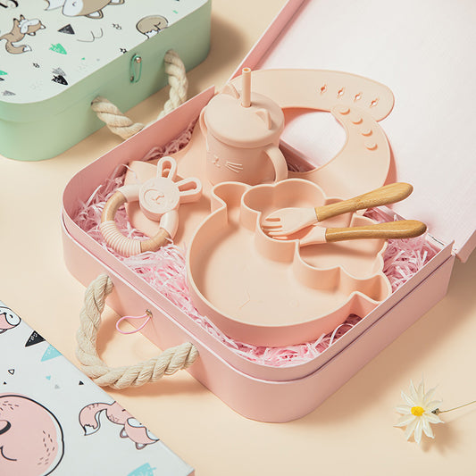 Set de bol en silicone pour bébé et vaisselle bébé