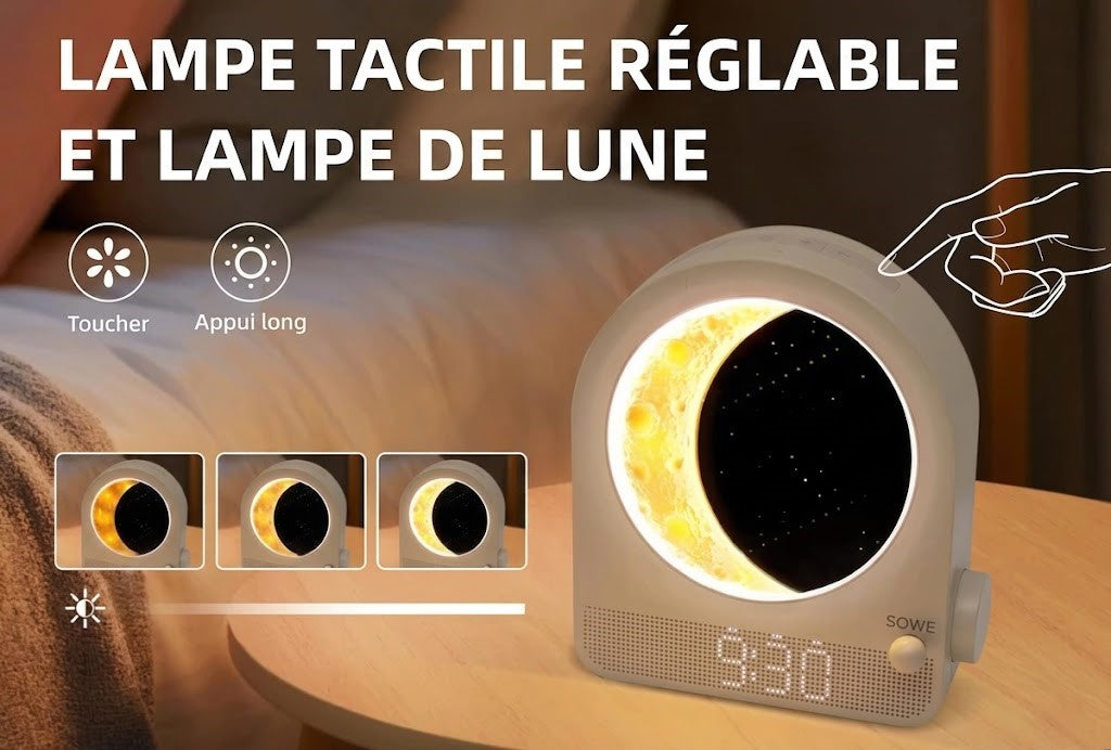 Machine à bruit blanc avec veilleuse