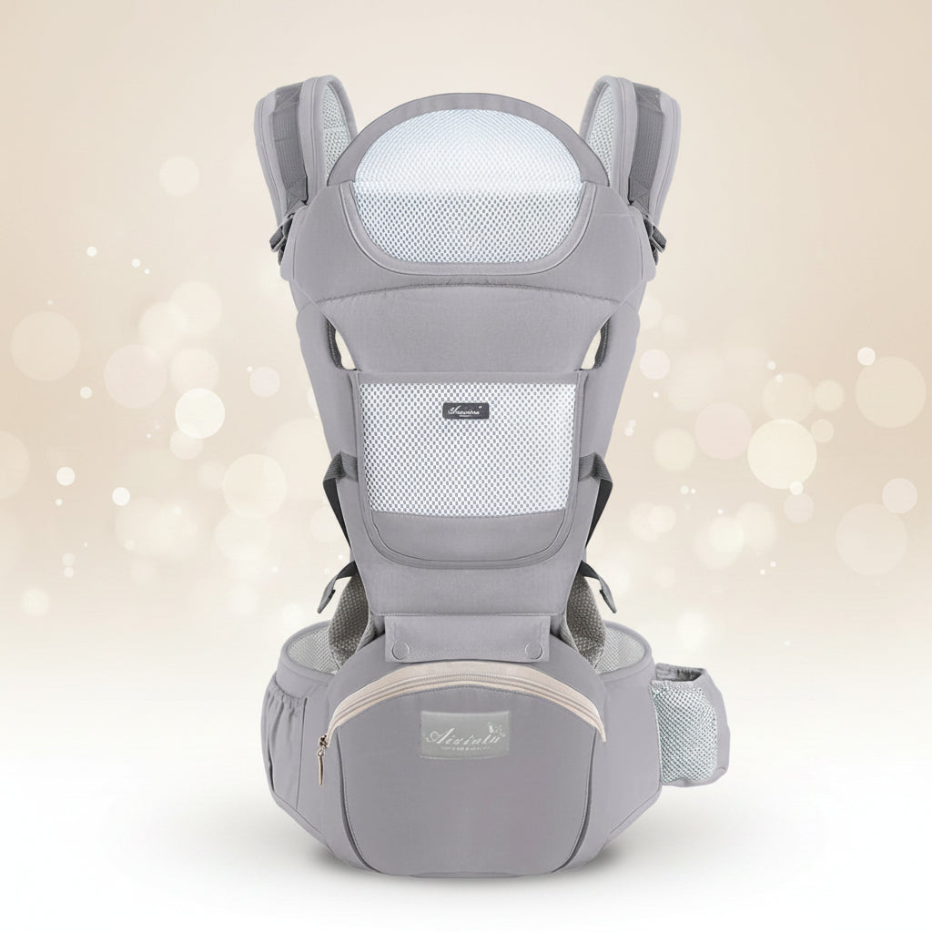 Porte bebe | Ergonomique gris